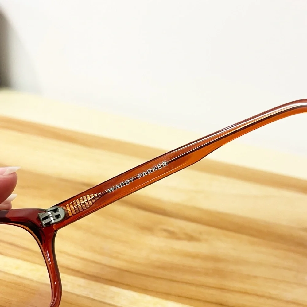 WARBY PARKER Brown Finch Eyeglasses with Case